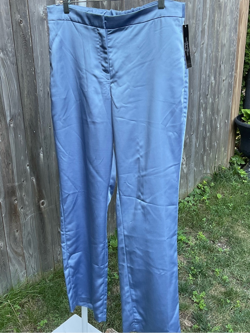 Tahari Women's Sky Blue Satin Pants